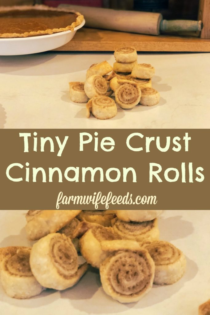 Tiny Pie Crust Cinnamon Rolls from Farmwife Feeds