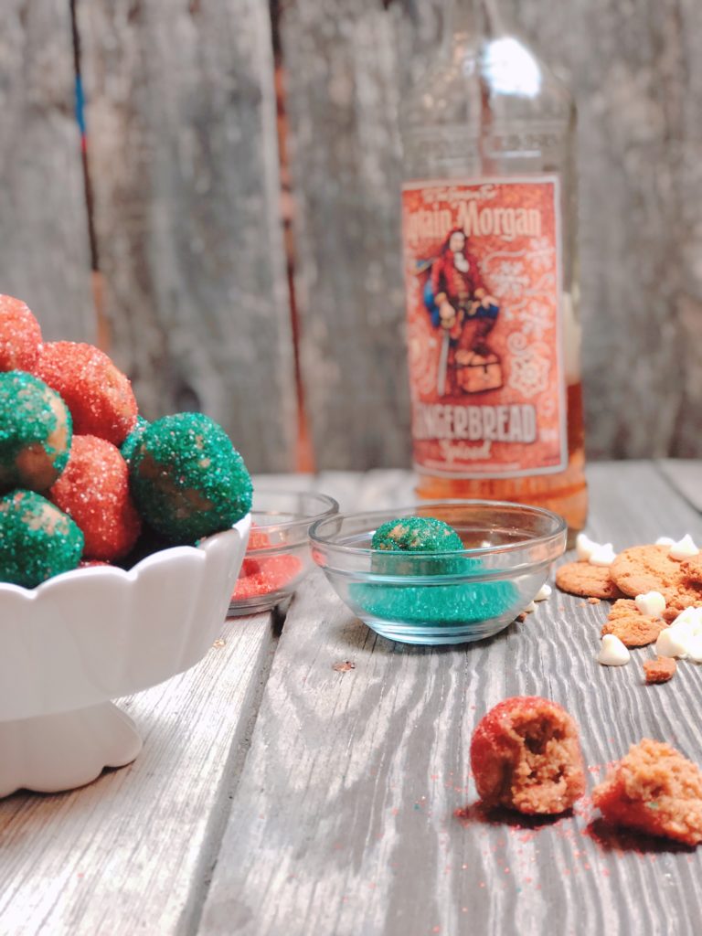 White Chocolate Gingerbread Rum Balls from Farmwife Feeds are a delicious super festive adult snack everyone will love. #rum #gingerbread #rumballs