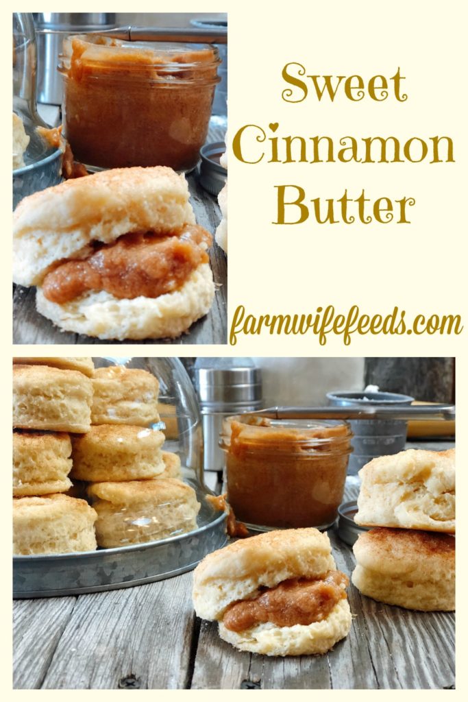 Sweet Cinnamon Butter from Farmwife Feeds works on all things bread, muffins, biscuits and is super easy to make and keep in the refrigerator. #butter #cinnamon #recipe