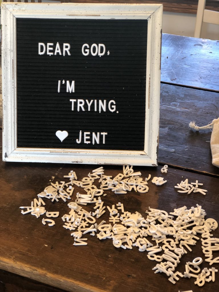 Dear God, I'm Trying.