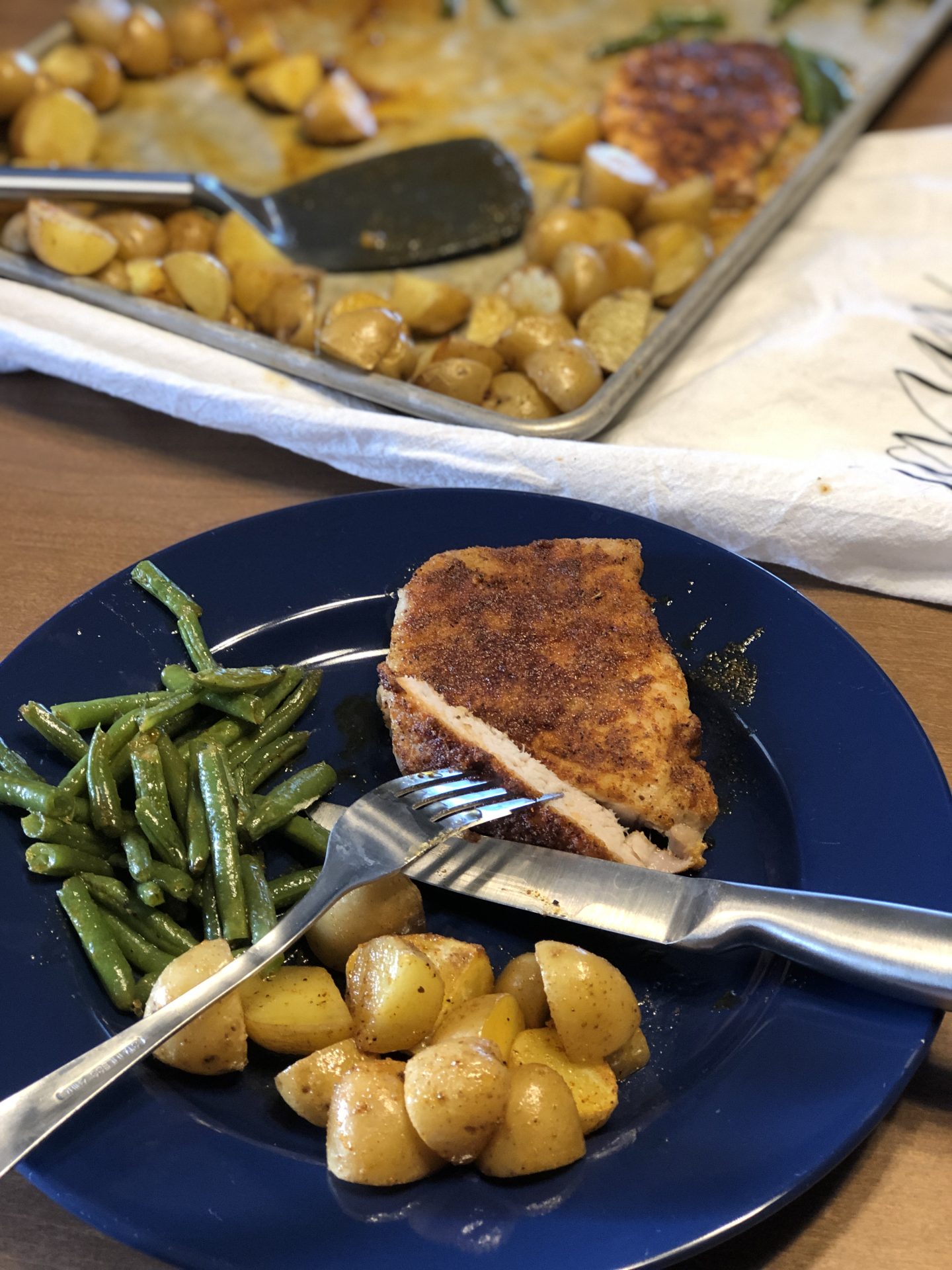 Sheet Pan Pork Chop Dinner - The Farmwife Feeds