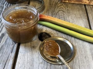Easy Rhubarb Jam from Farmwife Feeds is a 3 ingredient sweet treat good for so many recipes and your morning toast. #rhubarb #jam #recipe