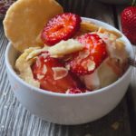 Strawberries and Pie Crust Cookies with Ice Cream