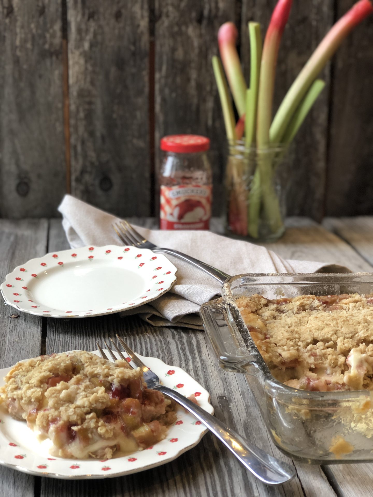 Strawberry Rhubarb Cheesecake Crisp The Farmwife Feeds