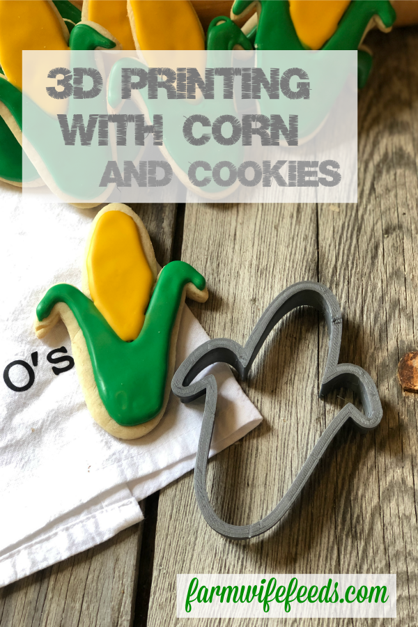 3D Printing with Corn from Farmwife Feeds, cookie cutters made with a corn byproduct plastic that is eco friendly and renewable. #3Dprinter #corn #renewable