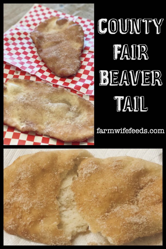 County Fair Beaver Tails from Farmwife Feeds is a cinnamon sugar coated deep fried classic you can enjoy at home. #fairfood #beavertail #friedpastry