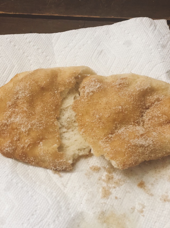 County Fair Beaver Tails from Farmwife Feeds is a cinnamon sugar coated deep fried classic you can enjoy at home. #fairfood #beavertail #friedpastry