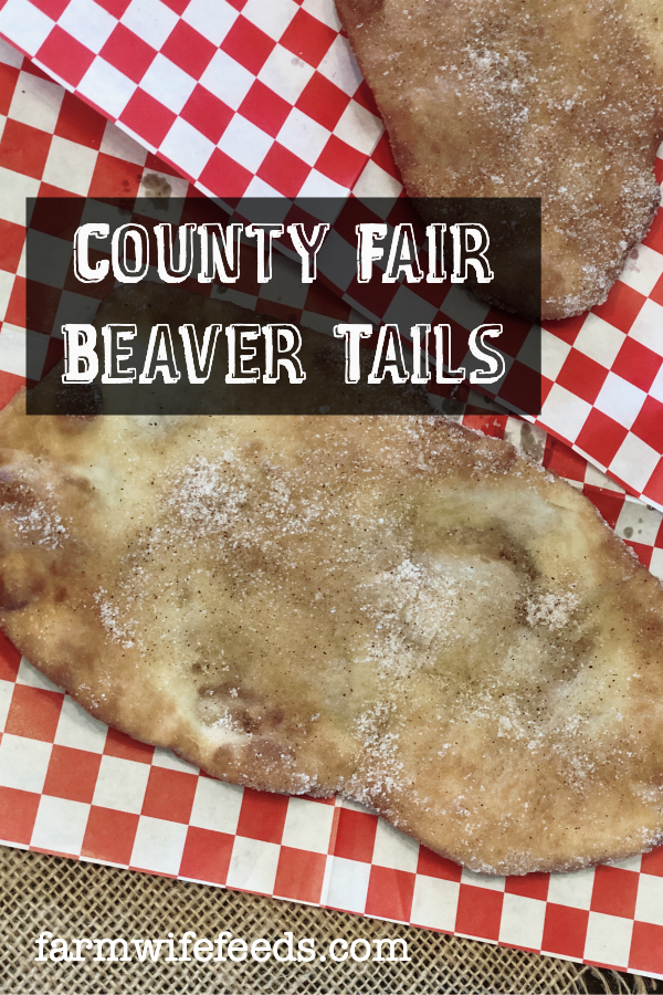 County Fair Beaver Tails from Farmwife Feeds is a cinnamon sugar coated deep fried classic you can enjoy at home. #fairfood #beavertail #friedpastry