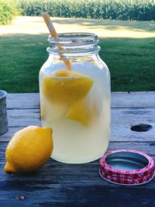 County Fair Lemonade Shake-Up from Farmwife Feeds is a simple fresh lemon drink that tastes like summer. #lemonade #fair #summerdrink