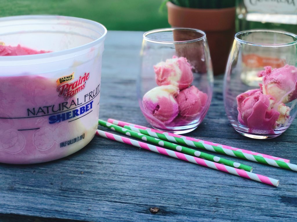 Twisted Cactus Tequila Punch from Farmwife Feeds, 3 ingredients for a fun drink by the glass or in a punchbowl for a crowd! #tequila #punch #sherbet #cocktail #pinkcocktail