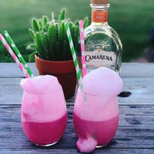 Twisted Cactus Tequila Punch from Farmwife Feeds, 3 ingredients for a fun drink by the glass or in a punchbowl for a crowd! #tequila #punch #sherbet #cocktail #pinkcocktail