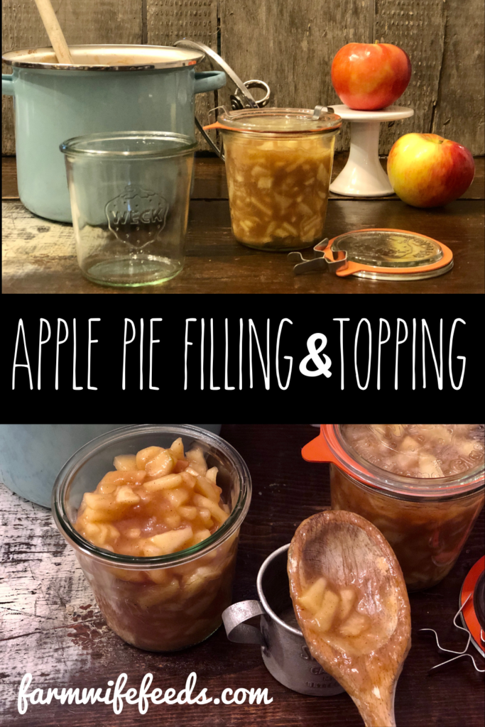 Apple Pie Filling and Topping from Farmwife Feeds is a quick delicious way to freeze apple pie filling ready for anytime the craving hits. #applepie #apple #freezerprep