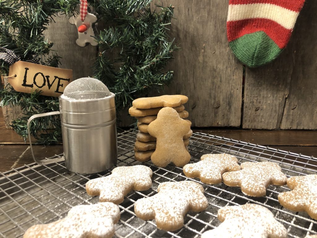 Gingerbread Cut-Out Cookies from Farmwife Feeds is a holiday classic cookie with just the right amount of spice and holds it shape while baking. #gingerbread #cookie #holidaycookie