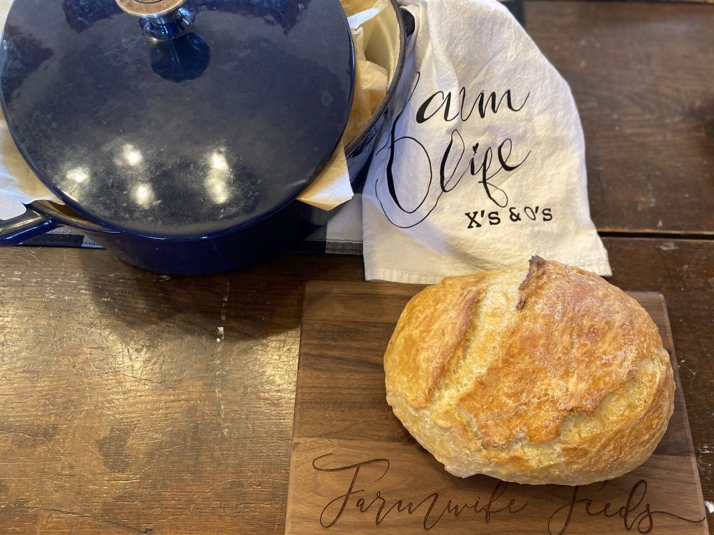 4 Ingredient No Knead Bread from Farmwife Feeds is hands down the easiest, rustic, artisan homemade bread your family will love.