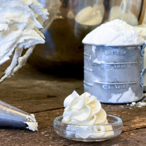 Classic Buttercream Frosting from Farmwife Feeds, creamy rich icing made with 4 simple ingredients that come together in less than 10 minutes. #frosting #buttercream #easyrecipe #icing
