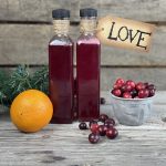Easy Homemade Cranberry Simply Syrup from Farmwife Feeds, 3 ingredients make a great hostess gift or a holiday treat in cocktails, coffee and hot chocolate. #simplesyrup #cocktails #cranberry