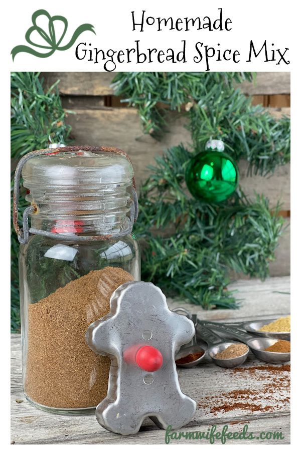 Homemade Gingerbread Spice Mix from Farmwife Feeds is a holiday must, a mix of 5 common spices for that Christmas holiday favorite! #spicemix #gingerbread