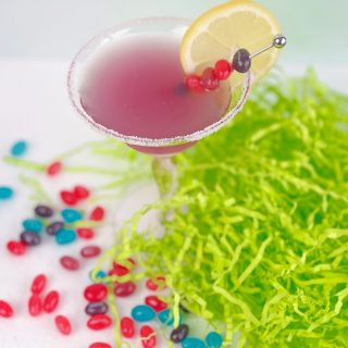 Jelly Bean Martini, Jelly Bean-tini from Farmwife Feeds, a fun Easter version of a vodka martini using your favorite jelly bean flavor. #jellybeans #easter #cocktail #martini