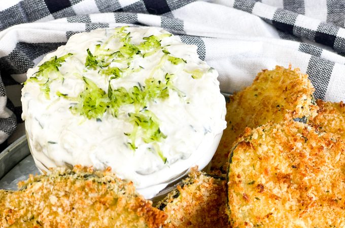 Air Fryer Breaded Zucchini Chips from Farmwife Feeds. All the yumminess and crispiness of a traditional fried zucchini buy no deep frying! #friedzucchini #zucchini #gardenproduce