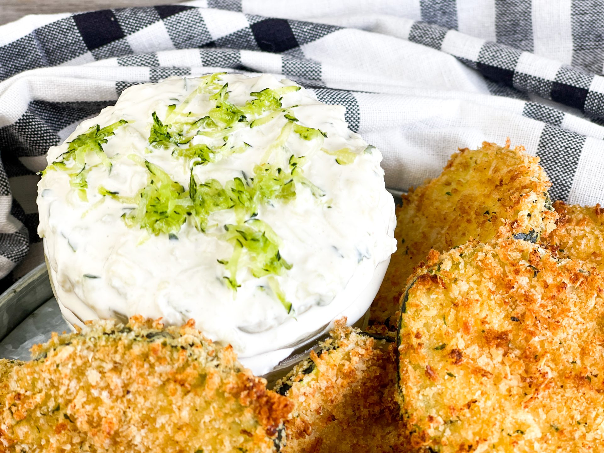 Air Fryer Breaded Zucchini Chips from Farmwife Feeds. All the yumminess and crispiness of a traditional fried zucchini buy no deep frying! #friedzucchini #zucchini #gardenproduce