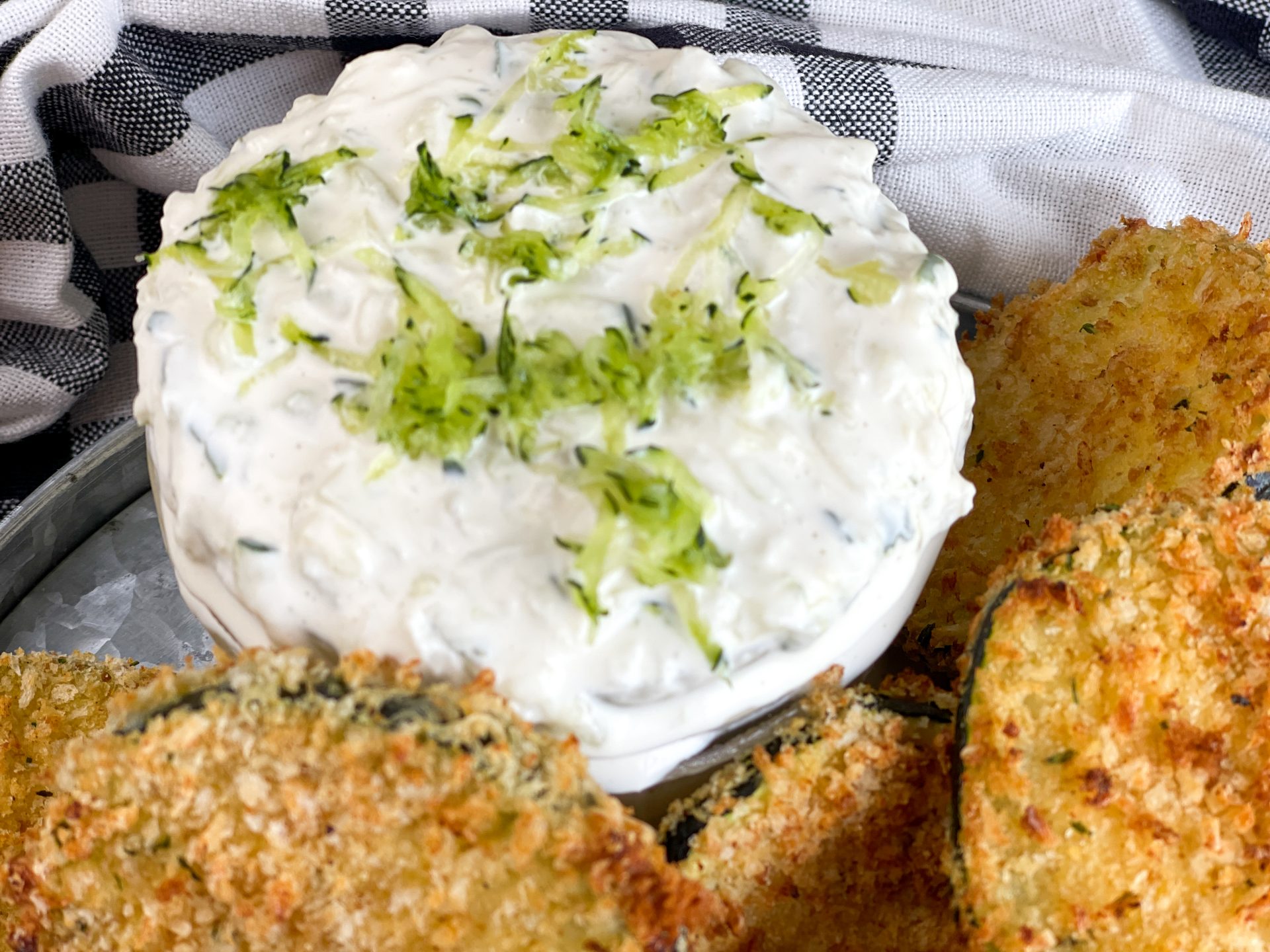 Creamy Cucumber Dip from Farmwife Feeds. A cream dip made with fresh grated cucumbers great for dipping all the things. #cucumber #dips #garden
