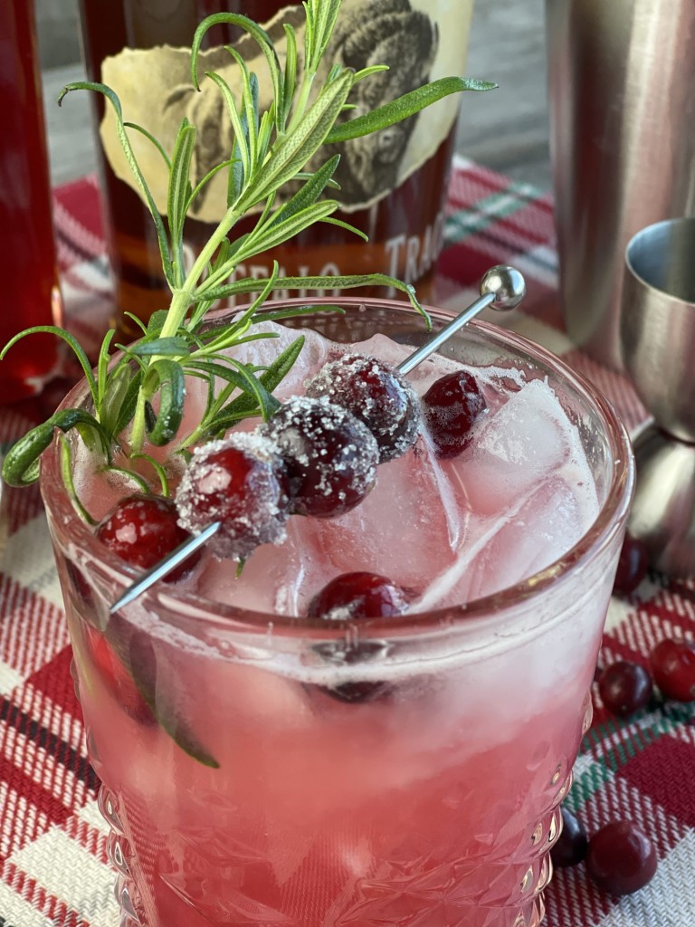 Cranberry Whiskey Sour from Farmwife Feeds. A festive twist on a classic cocktail, perfect during the holiday season. #whiskeysour #cranberry #cocktail #holidaydrink